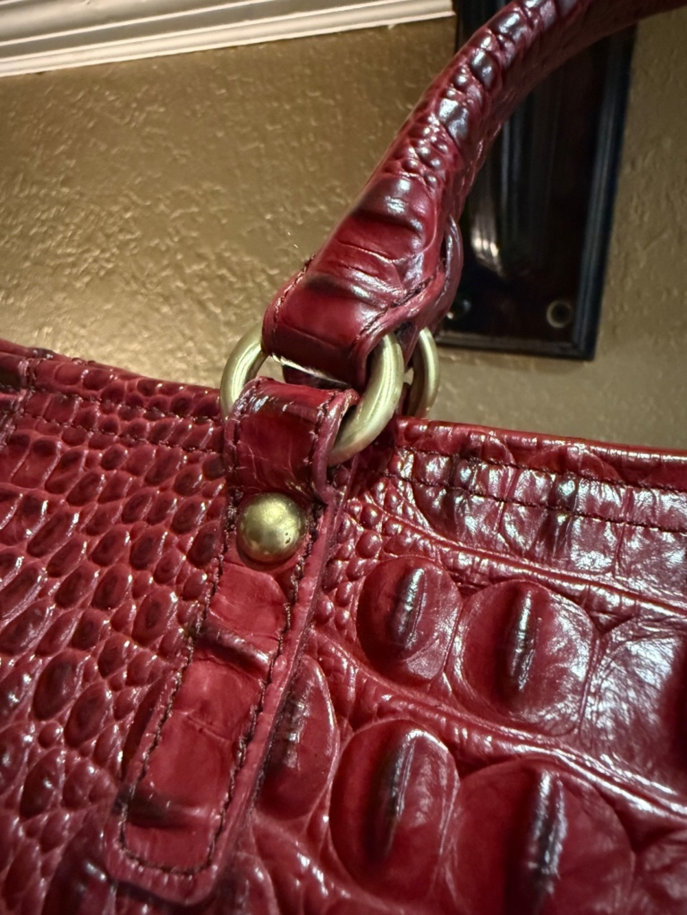 BRAHMIN Mini Arno Tote in Deep Red - Picture 9 of 12